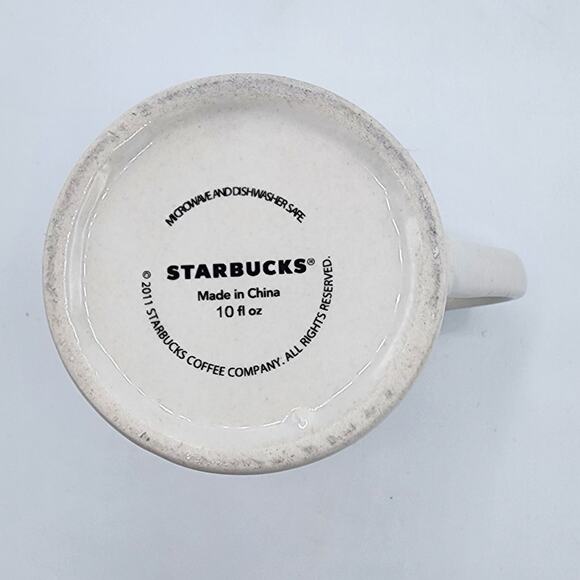 2011 Starbucks Red & Green Mittens, Doves Holiday Winter Ceramic Coffee Tea Mug - Picture 7 of 7